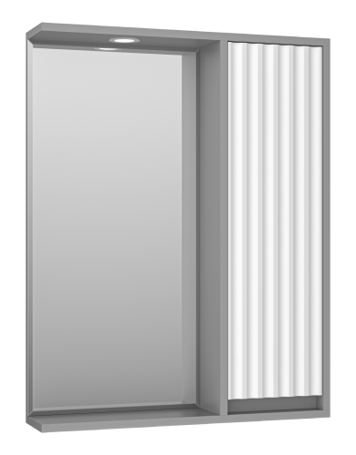 Зеркало-шкаф Brevita Balaton BAL-04065-01-01П 60х80 подвесной цвет белый/серый