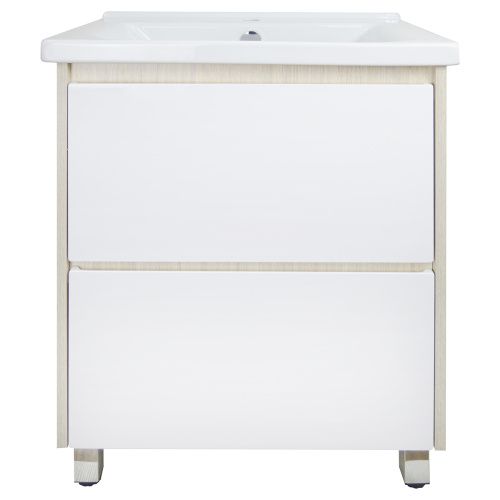 Тумба с раковиной Loranto Stella CS00083055 60х50 напольная цвет белый/бежевый