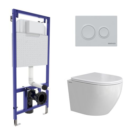 Комплект унитаз с инталляцией и клавишей смыва Berges NOVUM 043391