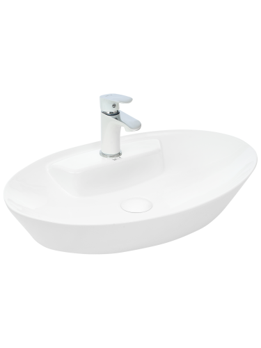 Раковина из сантехнического фаянса WeltWasser WW SK 10000003858 60х40 подвесная цвет белый без отверстий под смеситель