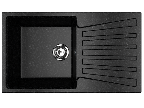 Кухонная мойка Ulgran Classic U-703-308 85х50 цвет черный