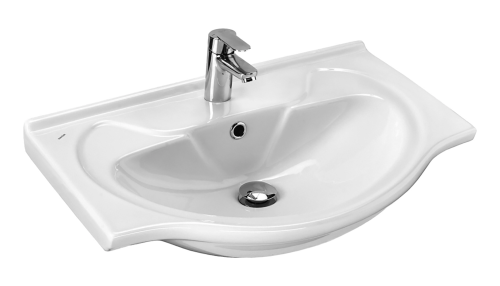 Раковина мебельная керамическая Santek Байкал 65 1.WH10.9.651 70х50 накладная цвет белый