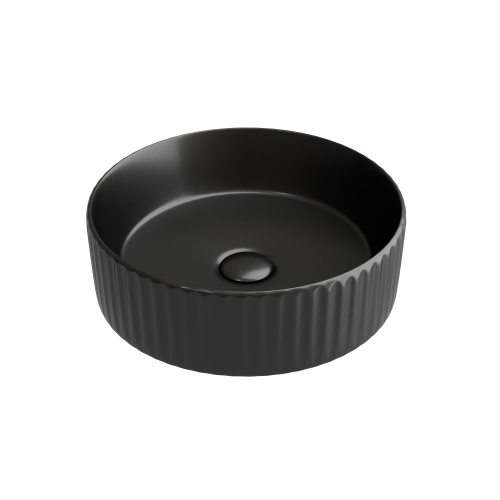 Раковина из сантехнического фарфора Ceramica Nova ELEMENT CN6057MB 40х40 накладная цвет черный без отверстий под смеситель