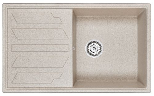 Кухонная мойка Granula 8601, ПИРИТ 85х50 цвет бежевый поверхность матовая