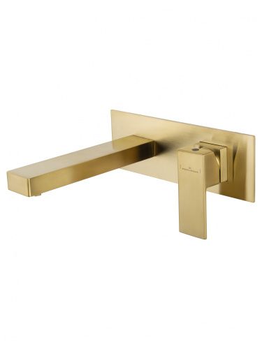 Смеситель для раковины Wonzon & Woghand Cube WW-88869016-BG встраиваемый в стену золото