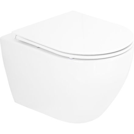 Чаша унитаза подвесная Cezares STYLUS CZR-6601-TH-TOR цвет белый без сиденья безободковая смыв торнадо