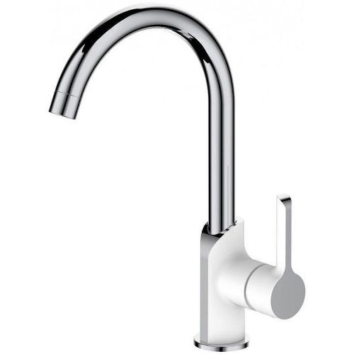 Смеситель для кухни Haiba HB805-8 HB70805-8 на мойку белый/хром