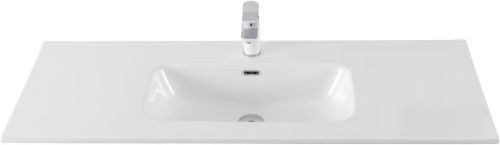 Раковина керамическая Aquanet Flat 00254366 120х50 полувстраиваемая цвет белый 1 отверстие под смеситель