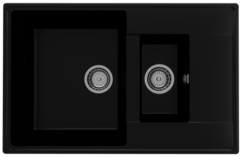 Кухонная мойка Ulgran Quartz Prima 780 1,5 K-07 80х50 цвет черный поверхность матовая