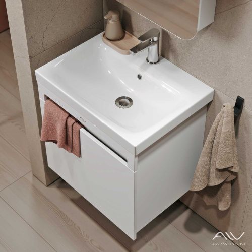 Тумба с раковиной Alavann Cosmetic ALV1035000 60х50 подвесная цвет белый