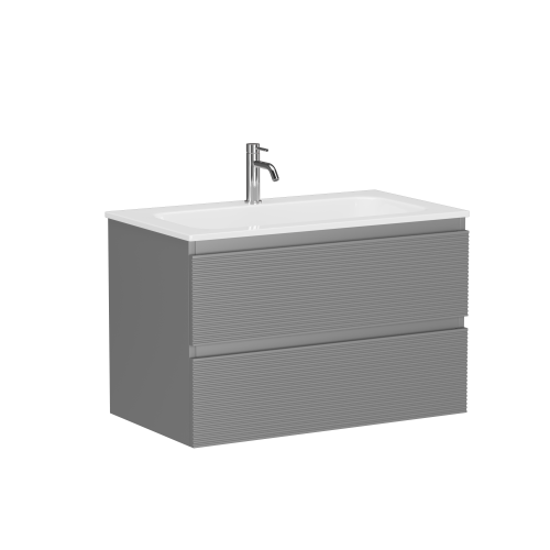 Тумба под раковину Sancos FOLK FL80ES 80х40 подвесная цвет серый