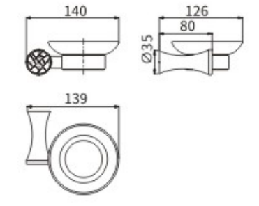Мыльница CeramaLux Virginia 94304A - фото 2