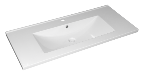 Раковина мебельная из искусственного камня Misty Qvatro 105 Р-Ква14105-01 110х50 накладная цвет белый