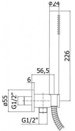 Душевой гарнитур Paffoni Master ZDUP094HGSP настенный золото - фото 2