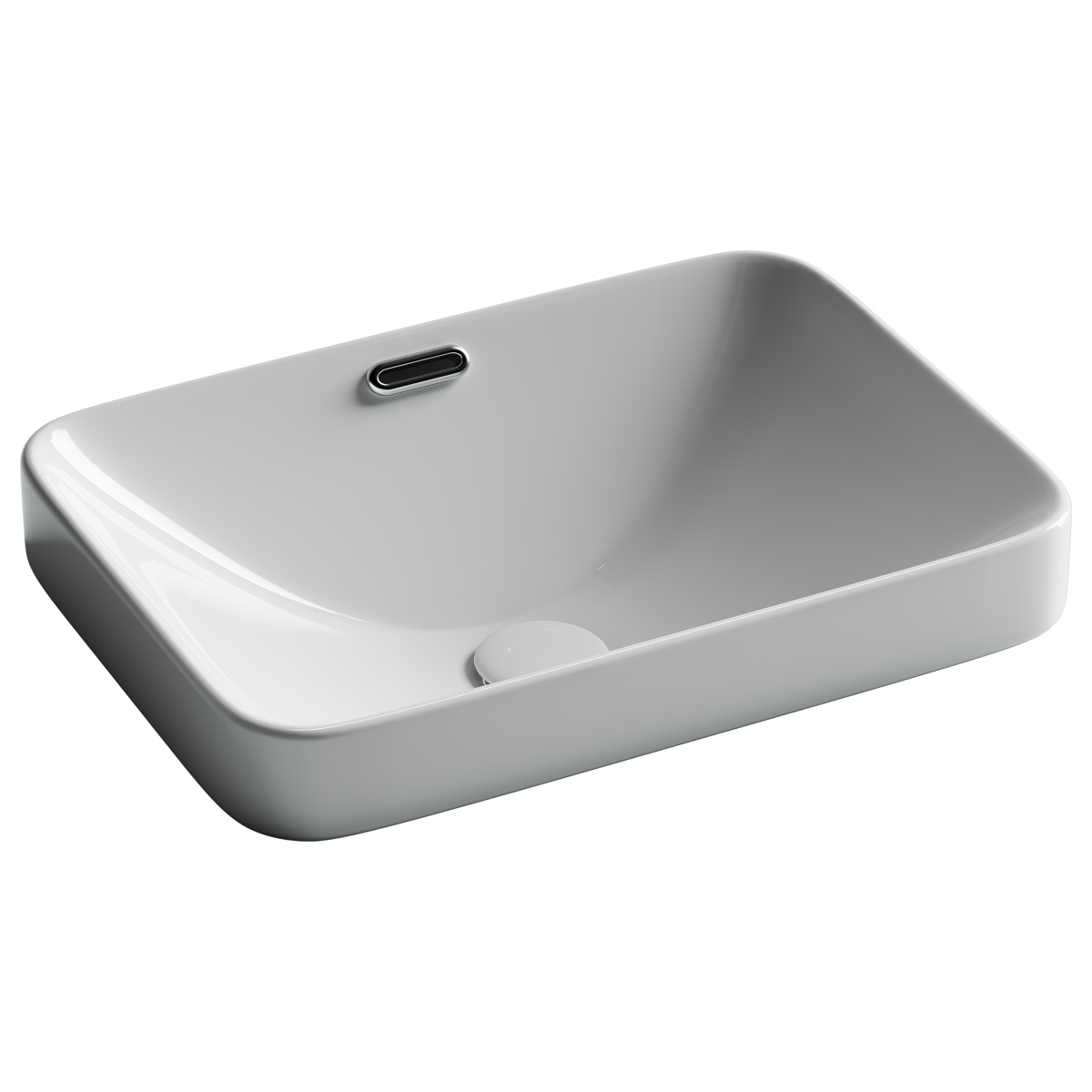 Раковина из сантехнического фарфора Ceramica Nova ELEMENT CN6078 50х30 встраиваемая цвет белый без отверстий под смеситель