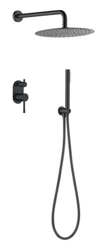 Душевая система Boheme Uno 464-B встраиваемая в стену цвет черный