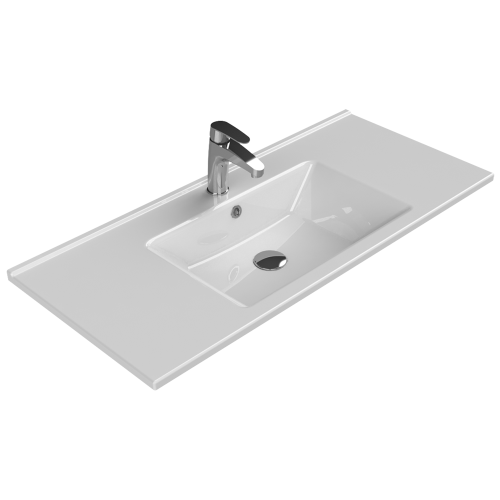Раковина керамическая Armadi Art Capolda 876-100 100х50 накладная цвет белый 1 отверстие под смеситель