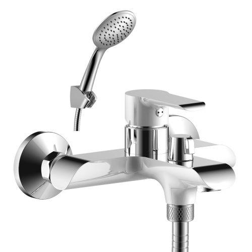 Смеситель для ванны Rossinka W W35-31 настенный белый/хром