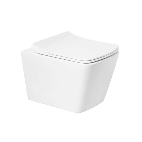 Унитаз подвесной Art&Max Tehno AM9310CHR/SC белый с сиденьем микролифт каскадный смыв