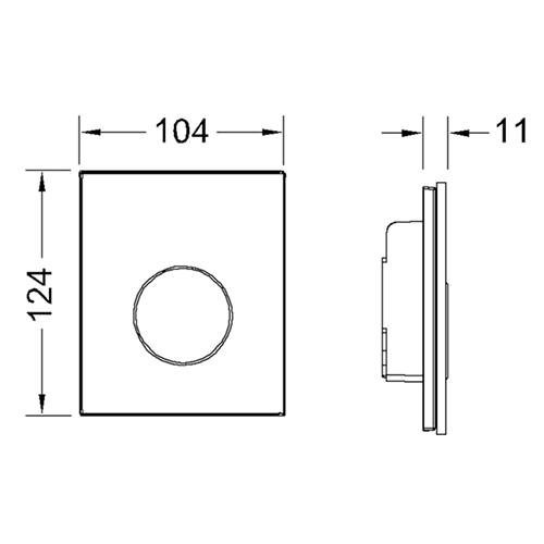 Клавиша смыва механическая Tece TECEloop 9242655 цвет черный - фото 2