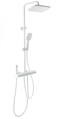 Душевая стойка Wonzon & Woghand Muse WW-B4129-MW настенная цвет белый с термостатом