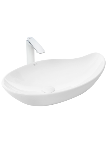 Раковина из сантехнического фаянса WeltWasser WW SK 10000004578 40 см накладная цвет белый без отверстий под смеситель