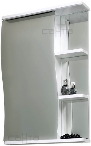 Зеркало-шкаф СанТа Волна 101005 50х70 подвесной цвет белый