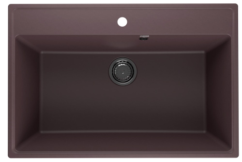 Кухонная мойка Ulgran Quartz Forte 760-06 75х50 цвет коричневый поверхность матовая