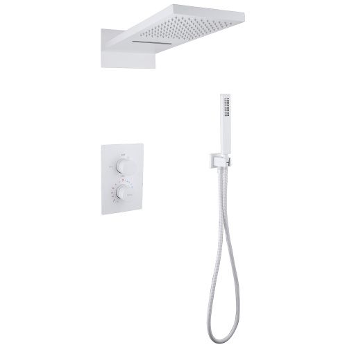 Душевая система Abber AF8052W встраиваемая в стену цвет белый с термостатом