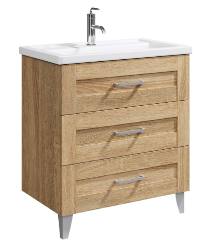 Тумба под раковину Aqwella Y FOS01083DS 80х50 напольная цвет коричневый