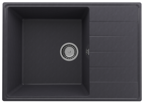 Кухонная мойка Ulgran Quartz Prima 700-08 70х50 цвет черный поверхность матовая