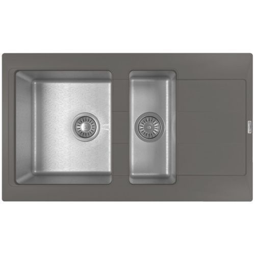 Кухонная мойка Florentina Комби 860 К 21.410.D0860.307 85х50 цвет серый поверхность матовая