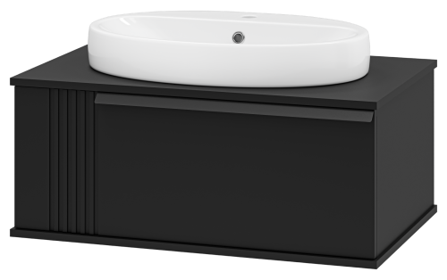 Тумба под раковину Brevita Savoy SAV-09080-0301Я 80х50 подвесная цвет черный