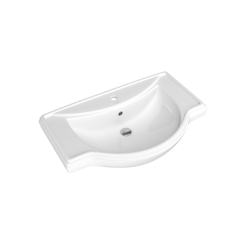 Раковина из сантехнического фарфора Kirovit Классик Вн Крв19 70х40 накладная цвет белый