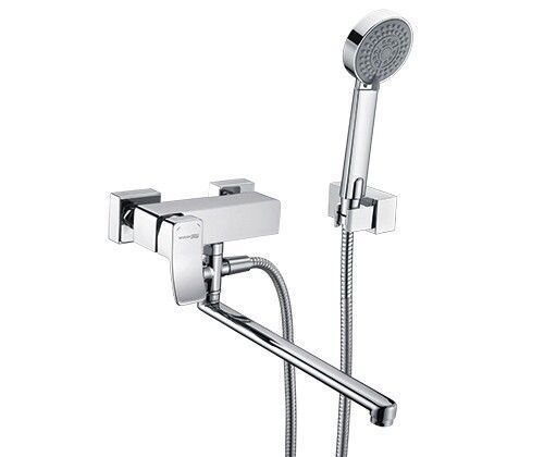 Смеситель для ванны и душа Wasserkraft Aller 1060 1062L настенный хром
