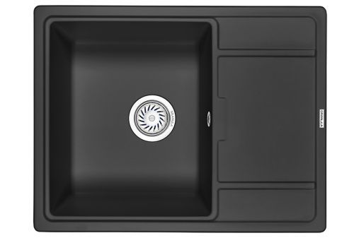 Кухонная мойка Granula 6503, ТУРМАЛИН 65х50 цвет черный поверхность матовая