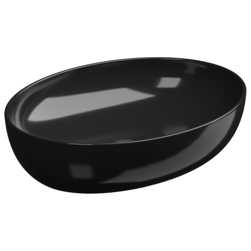 Раковина керамическая GSG Ceramic Design Easy EALAVOV55002 60х40 накладная цвет черный без отверстий под смеситель