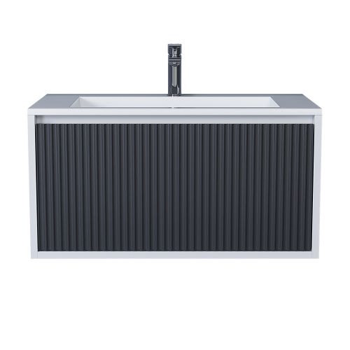 Тумба с раковиной Uperwood Next Premium 3930205166 80х50 цвет серый