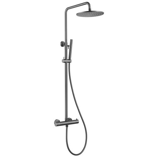 Душевая стойка Abber AF8160NG настенная цвет серый с термостатом