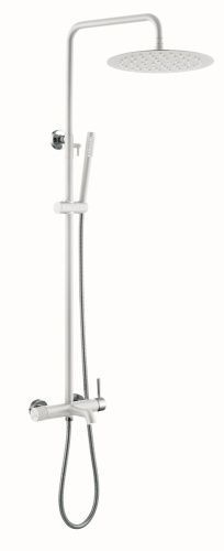 Душевая стойка Boheme Uno 468-WCR настенная цвет белый