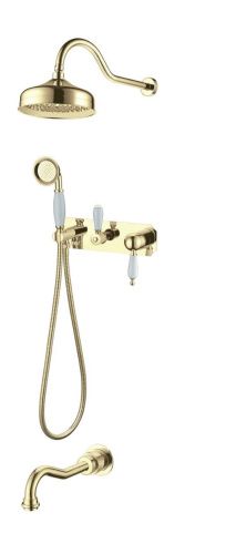 Душевая система Boheme Tradizionale Oro 288 встраиваемая в стену цвет золото