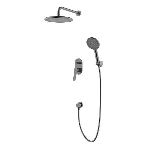 Душевая система Azario VISE AZ-VSA248330AJ+82KAJ встраиваемая в стену цвет черный