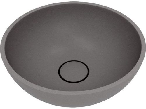 Раковина из искусственного камня Florentina Алтея 350R 10.290.00350.307 40х40 накладная цвет серый без отверстий под смеситель