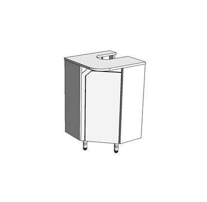 Тумба под раковину Corozo Сириус SD-00001645 40х40 напольная цвет белый - фото 3