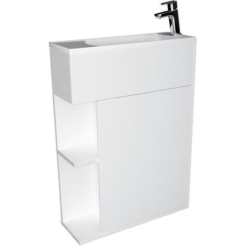 Тумба с раковиной 1MarKa Stretto У94717 60х20 подвесная цвет белый