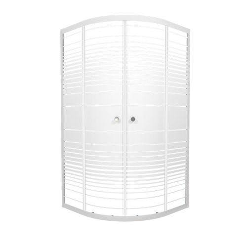 Душевой уголок Тритон Стандарт Полосы Щ0000064830 90х90 стекло с рисунком профиль белый без поддона