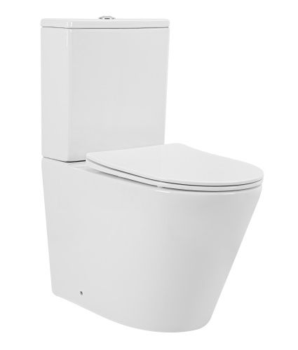 Унитаз напольный с бачком MILLEAU 8380 ONYX 8380 белый с сиденьем микролифт безободковый смыв воронка-водоворот