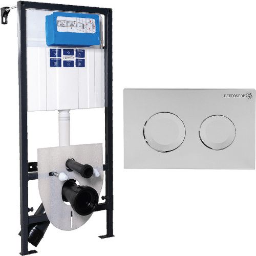 Инсталляция Bettoserb Sava Fix Slim SET40006481 с клавишей смыва BETTOSERB матовый черный BRICKS