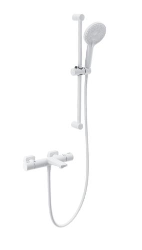 Душевой гарнитур Wonzon & Woghand  WW-C2021-A-MW настенный белый с термостатом
