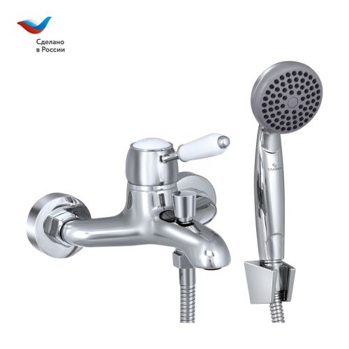 Смеситель для ванны Славен Коттедж СЛ-ОД-М30 настенный хром